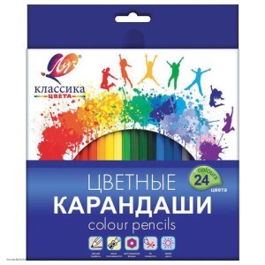 Карандаши цветные ЛУЧ Классика 24 цвета 