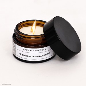 Свеча ароматическая в банке Английская груша и фрезия Свеча ароматическая в банке Английская груша и фрезия