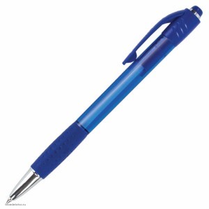 Ручка шариковая автоматическая с грипом BRAUBERG SUPER СИНЯЯ