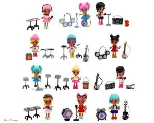 Игровой набор c куколкой и музыкальными инструментами, 6 в ассортименте, 1/288