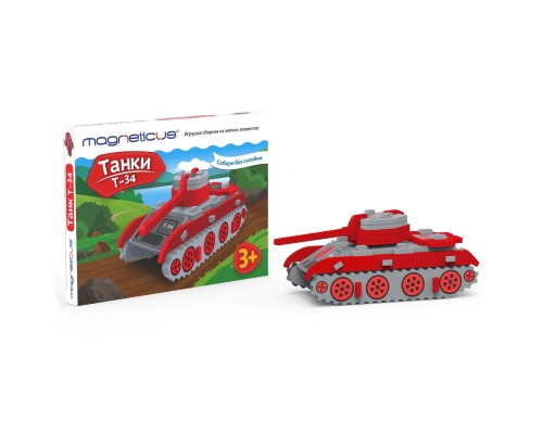 Игрушка сборная из мягких элементов Танки Т-34 Magneticus TCN-009