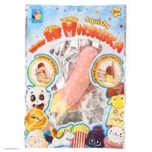 игрушка-антистресс мммняшка squishy банан в карамели 