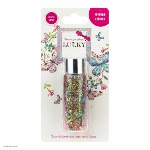 Гель-блестки для лица тела волос мульти-колор Lukky 