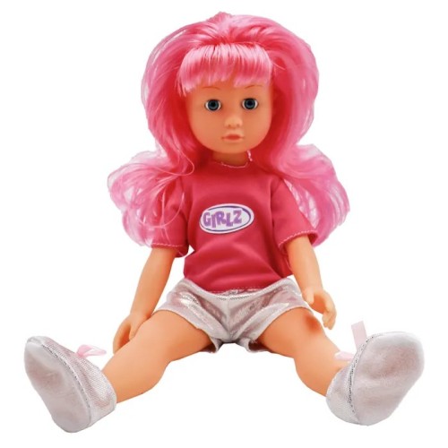 Модная кукла с розовыми волосами Bambina Bebe
