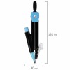 Готовальня BRAUBERG ULTRACOLOR 3 предмета: циркуль 132 мм, механический карандаш, грифель, ластик, пенал, 210804