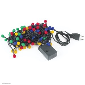 Электрогирлянда-нить комнатная Шарики 10м 100LED мультицветная 220V ЗОЛОТАЯ СКАЗКА
