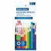 Карандаши цветные стираемые с ластиком BRAUBERG ERASABLE, 12 цветов, шестигранные, грифель 3 мм, натуральное дерево, 181932
