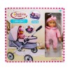 Игровой набор 2в1 Кукла-пупс в шапочке с коляской
