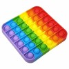 Игрушка-антистресс вечная пупырка, квадрат 12х12х1,5см, радужный