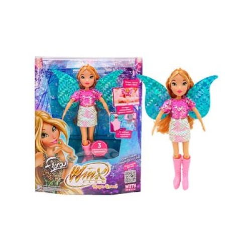 кукла  Winx Club Magic reveal Флора с крыльями