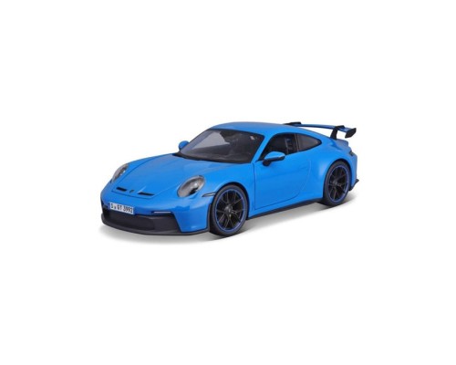 Машинка die-cast 2022 Porsche 911 GT3, 1:18, синяя, 1/4