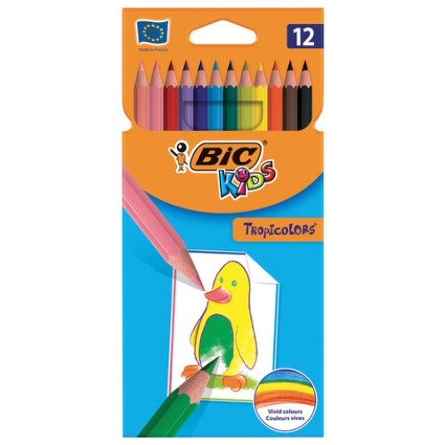 Карандаши цветные BIC Tropicolors 12 ЦВЕТОВ