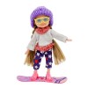 Шарнирная кукла Тесса 15 см на сноуборде, Funky toys 