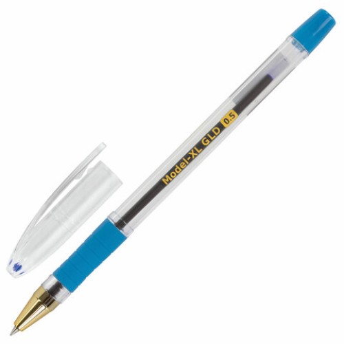Ручка шариковая масляная с грипом BRAUBERG Model-XL GLD СИНЯЯ