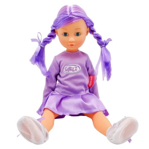 Кукла с фиолетовыми волосами 36 см Bambina Bebe