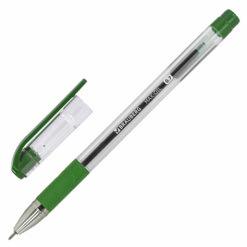 Ручка шариковая BRAUBERG Max-Oil ЗЕЛЕНАЯ