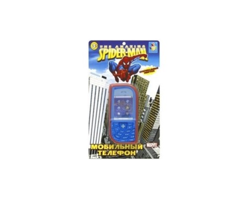 1Toy Spider-Man мобиль. телефон звук, 13,5*22см, блист.
