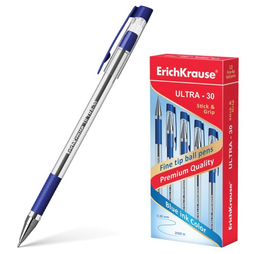 Ручка шариковая ERICH KRAUSE Ultra-30 СИНЯЯ