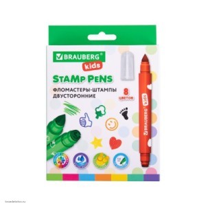 Фломастеры-штампы двусторонние BRAUBERG FUNNY STAMPS 