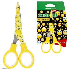 Ножницы BRAUBERG Kid Series Смайлики
