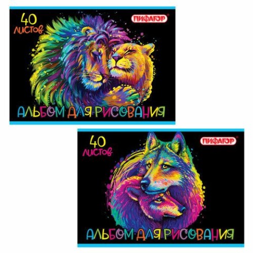 Альбом для рисования А4 40л ПИФАГОР
