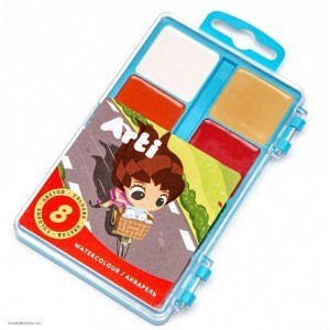 Акварель медовая Travel kids 8цв без кисти