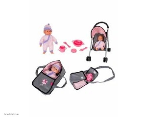 Игровой набор Buggy Кукла-пупс с коляской сумкой и аксессуарами Dimian