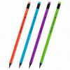 Набор карандашей чернографитных BRAUBERG ULTRA COLOR 4 шт. HB с ластиком пластиковые 181709