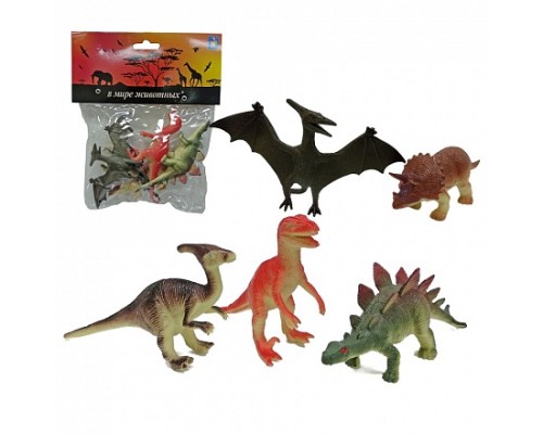 1Toy В мире животных Динозавры  5шт в пакете (Фигуры)