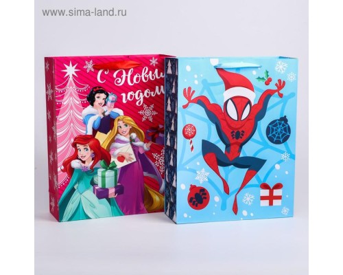 Пакет ламинат "С Новым Годом!", Disney, 31х40х11 см, МИКС 2   5289713