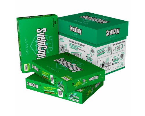 Бумага офисная А4 80 г/м2 500 л. марка С SVETOCOPY CLASSIC Россия 146% CIE