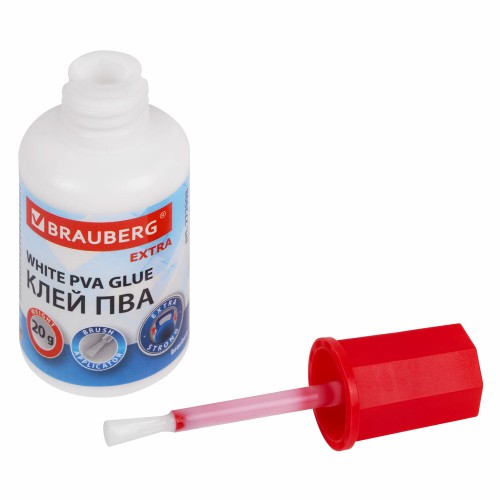 Клей ПВА УСИЛЕННЫЙ с кисточкой BRAUBERG Extra