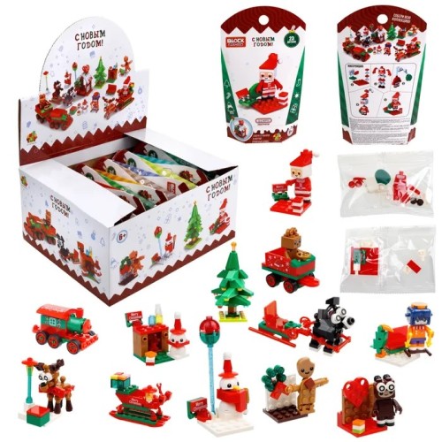 Конструктор 3д новогодний пластиковый 1TOY Blockformers