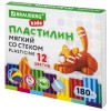 Пластилин мягкий восковой BRAUBERG KIDS 12 цветов 180 г со стеком 106495