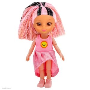 Шарнирная кукла с розовыми волосами Funky Toys