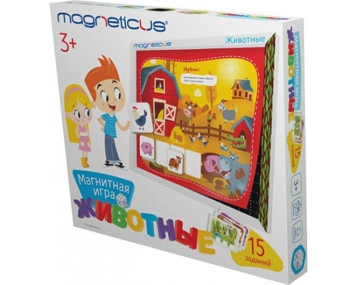 Игровой набор Животные в картонной коробке Magneticus POL-012