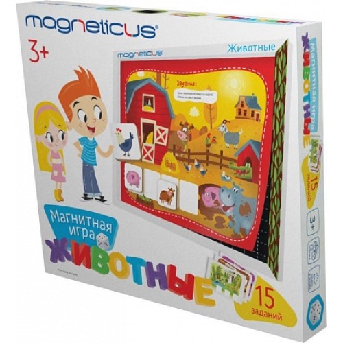 Игровой набор Животные в картонной коробке Magneticus