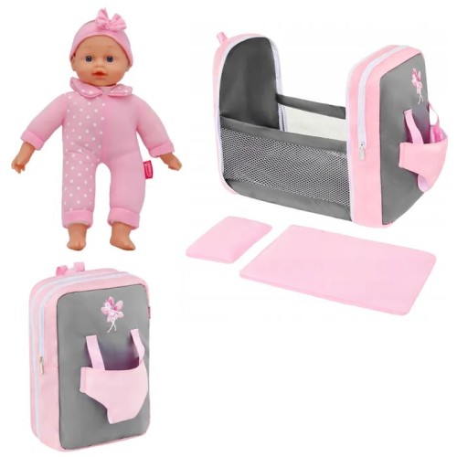 Игровой набор Кукла-пупс с кроваткой и аксессуарами Bambina Bebe