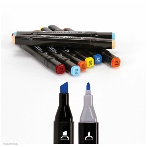 Маркеры для скетчинга двусторонние BRAUBERG ART DEBUT BLACK НАБОР 60 шт