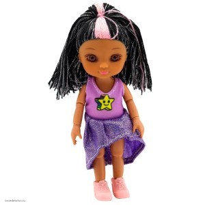 Шарнирная кукла с темными волосами в платье Funky Toys