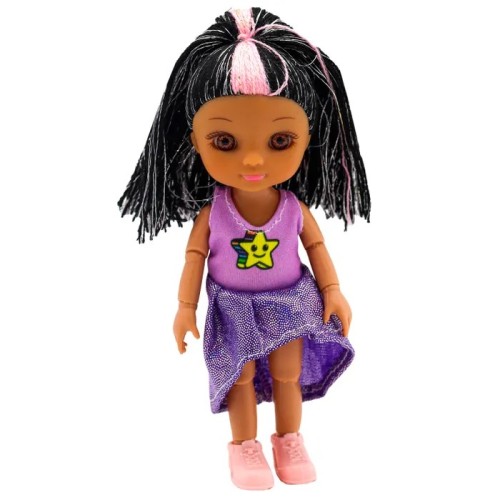 Шарнирная кукла с темными волосами в платье Funky Toys