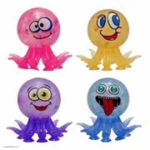 Фигурка-антистресс Осьминог Окти на присосках фиолетовый 