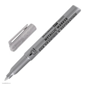 Маркер для декорирования и рисования СЕРЕБРИСТЫЙ BRAUBERG ART METALLIC Маркер для декорирования и рисования СЕРЕБРИСТЫЙ BRAUBERG ART METALLIC