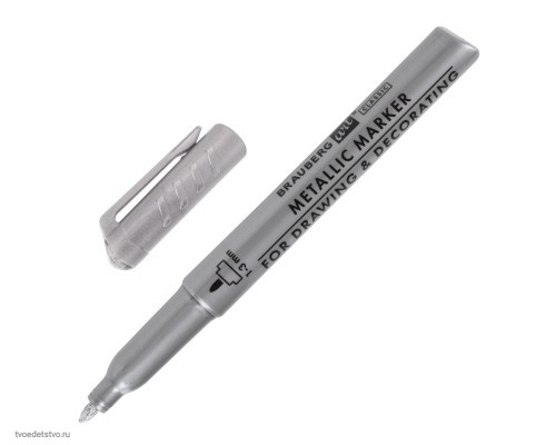 Маркер для декорирования и рисования СЕРЕБРИСТЫЙ BRAUBERG ART METALLIC