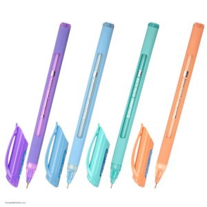 Ручка шариковая масляная BRAUBERG Extra Glide Soft Pastel СИНЯЯ