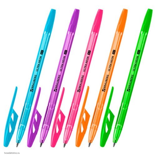 Ручка шариковая BRAUBERG ULTRA NEON СИНЯЯ