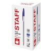 Ручка шариковая STAFF  6 штукBasic Budget BP-02, письмо 500 м, СИНЯЯ, длина корпуса 13,5 см, линия 0,5