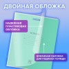 Тетрадь обложка пластик (прозрачный) 12 л., клетка, BRAUBERG 