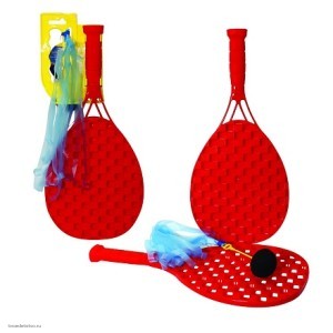Набор для тенниса ракетки пластмассовые мяч с хвостом 1toy 