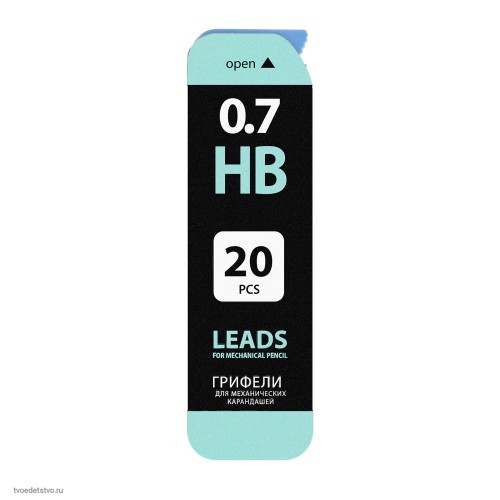 Грифели запасные 0,7мм HB BRAUBERG